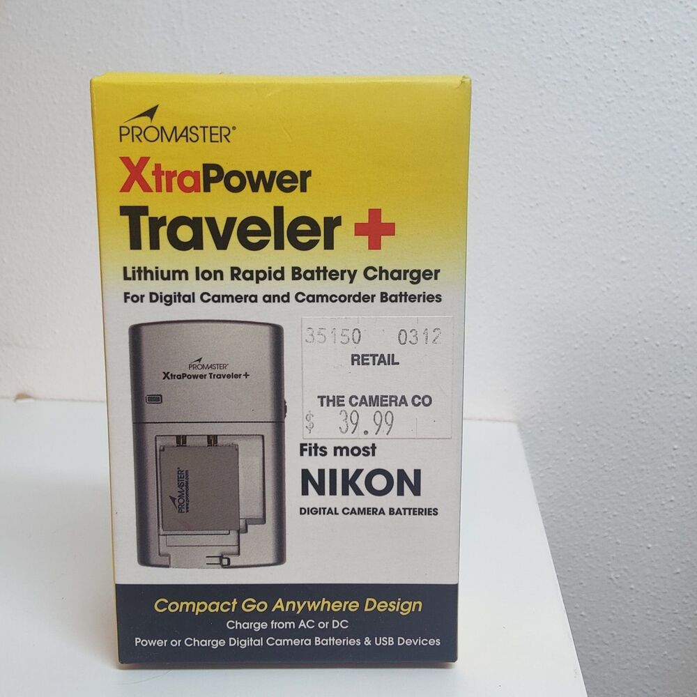 Promaster Xtrapower Traveler + Battery Charger Digital Camera Camcorder Sony